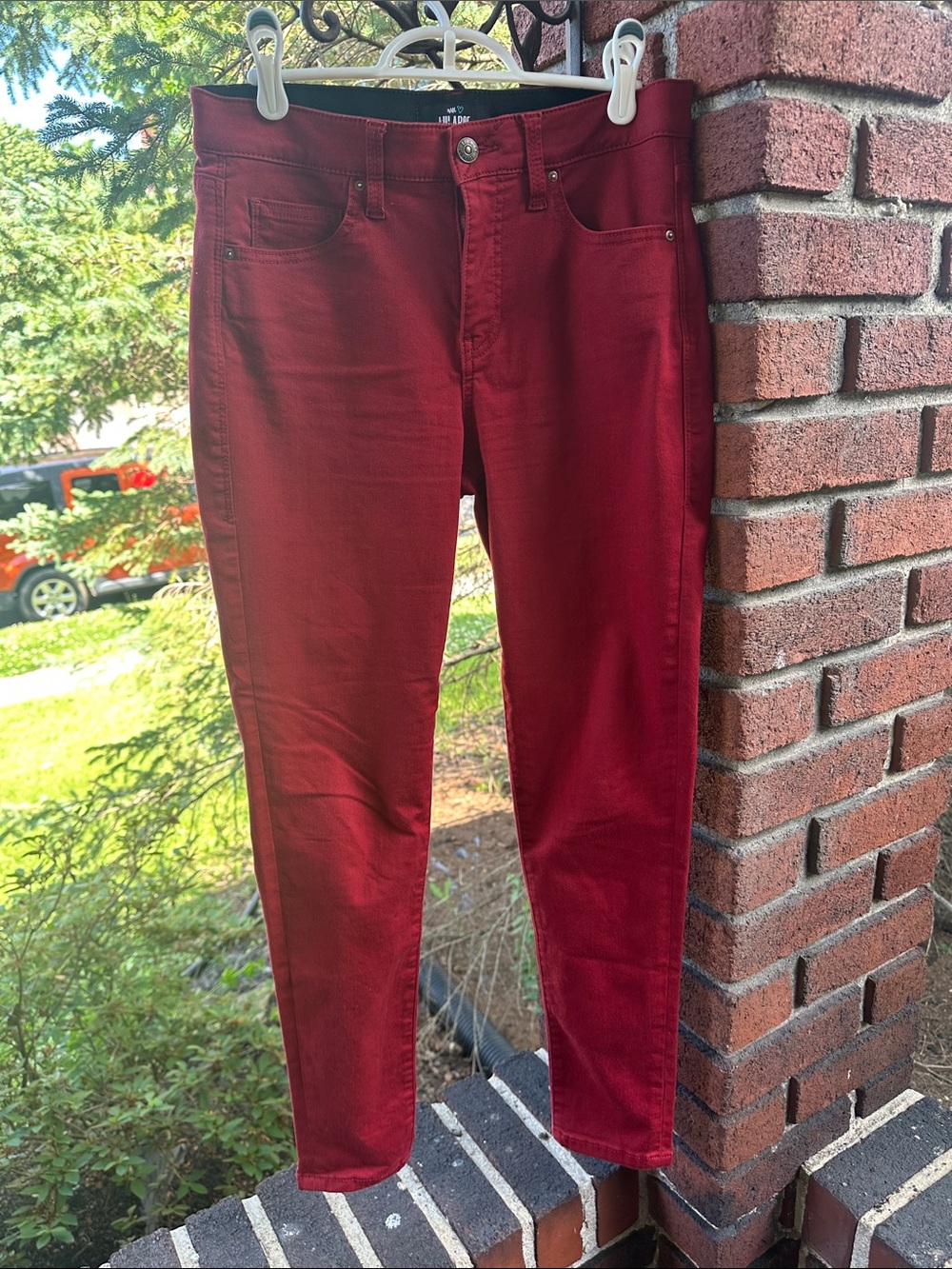 LuLaRoe Women's Skinny Jeans in Deep Red